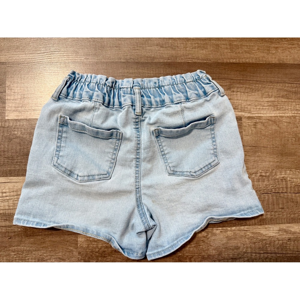 Jumping Beans Girls Light Wash Denim Paperbag Waist Shorts Size 10 - Picture 3 of 7